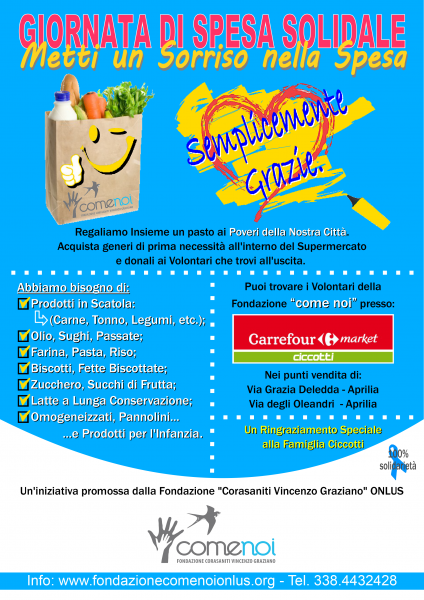 Volantino Raccolta Alimentare Ciccotti 2015